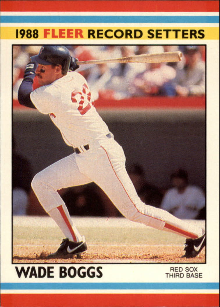 1988 Fleer Record Setters Baseball Cards       003      Wade Boggs
